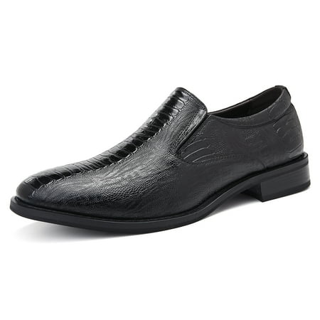 Shoes Mens Genuine Leather Shoes Crocodile Skin Texture Upper Lace Up Breathable Business Lined Oxfords Dress Shoes Formal